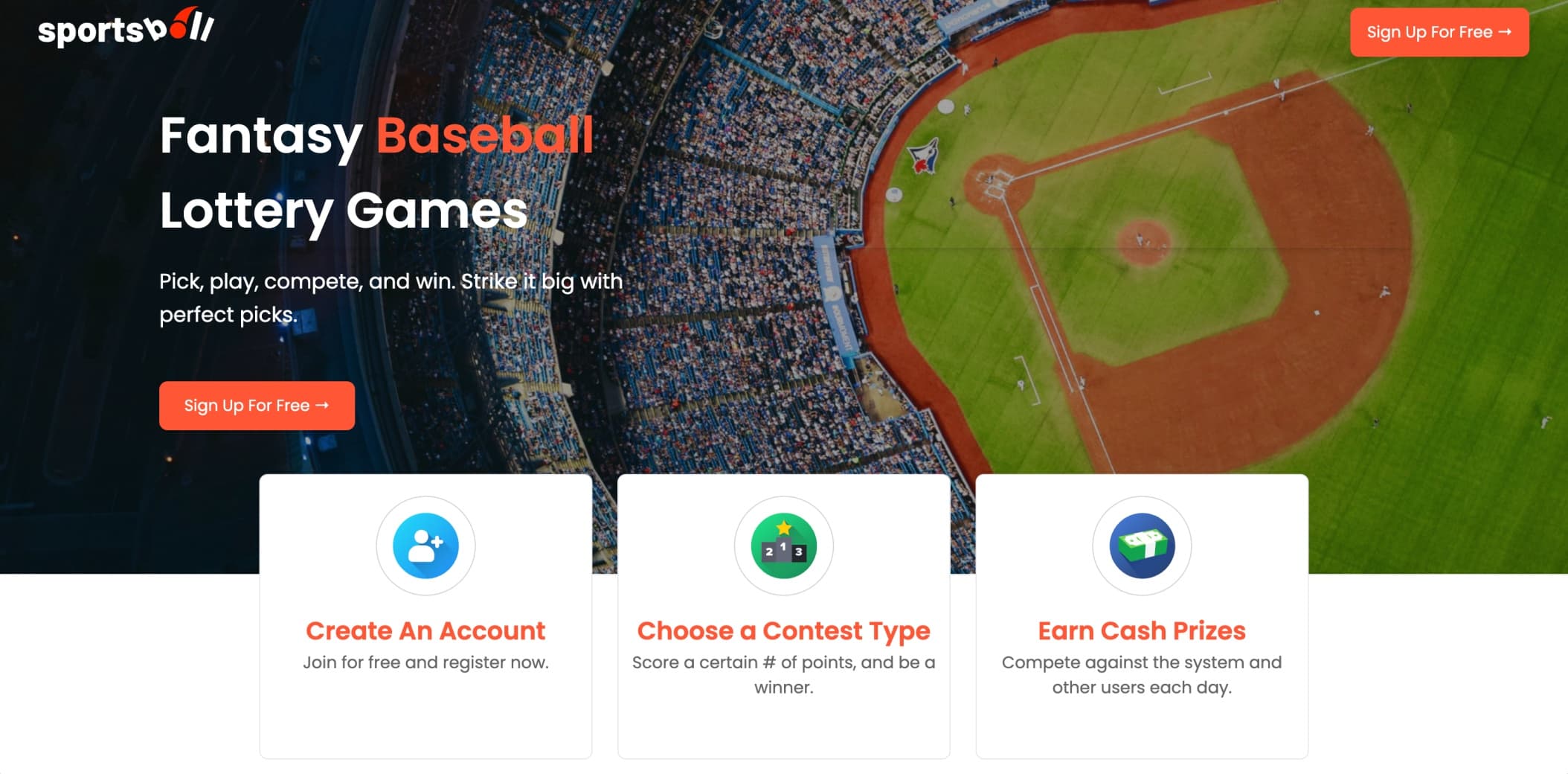 SportsBall Fantasy MLB Lottery